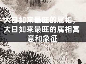 大日如来最旺的属相，大日如来最旺的属相寓意和象征