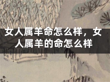 女人属羊命怎么样，女人属羊的命怎么样