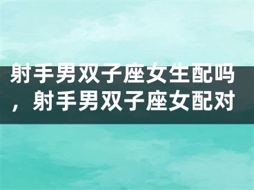 射手男双子座女生配吗，射手男双子座女配对