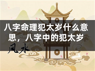 八字命理犯太岁什么意思，八字中的犯太岁