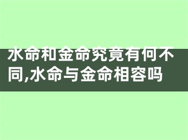 水命和金命究竟有何不同,水命与金命相容吗