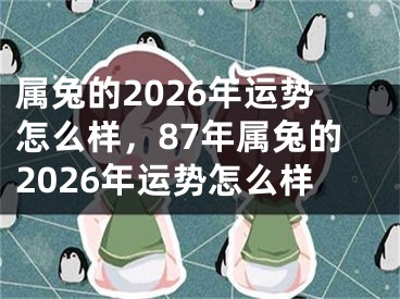 属兔的2026年运势怎么样，87年属兔的2026年运势怎么样