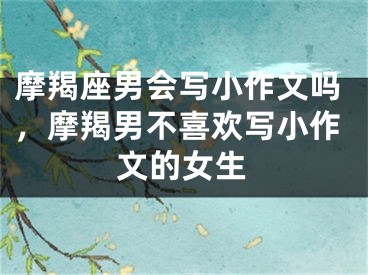 摩羯座男会写小作文吗,摩羯男不喜欢写小作文的女生