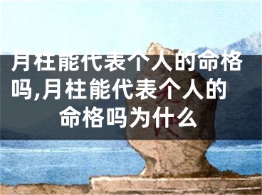 月柱能代表个人的命格吗,月柱能代表个人的命格吗为什么