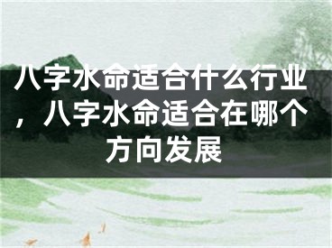 八字水命适合什么行业，八字水命适合在哪个方向发展