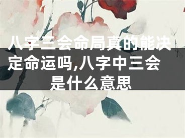 八字三会命局真的能决定命运吗,八字中三会是什么意思