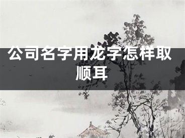公司名字用龙字怎样取顺耳
