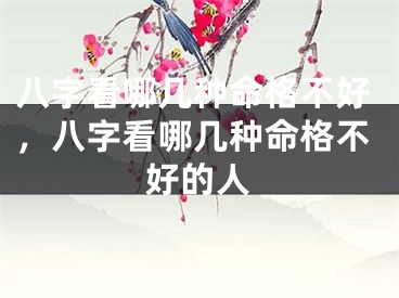八字看哪几种命格不好，八字看哪几种命格不好的人