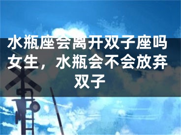 水瓶座会离开双子座吗女生，水瓶会不会放弃双子