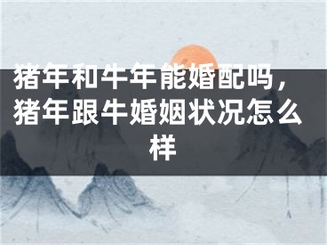 猪年和牛年能婚配吗，猪年跟牛婚姻状况怎么样