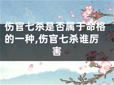 伤官七杀是否属于命格的一种,伤官七杀谁厉害