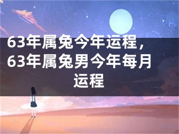 63年属兔今年运程,63年属兔男今年每月运程