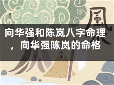 向华强和陈岚八字命理，向华强陈岚的命格