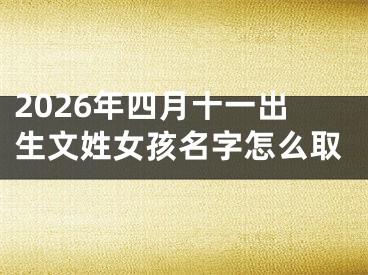 2026年四月十一出生文姓女孩名字怎么取