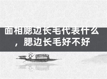 面相腮边长毛代表什么，腮边长毛好不好
