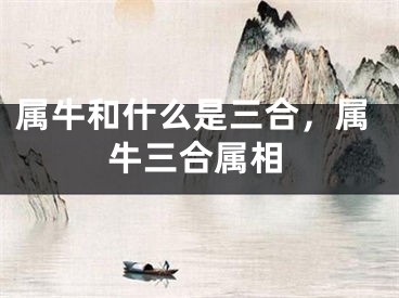属牛和什么是三合，属牛三合属相