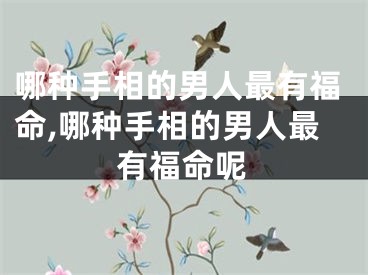 哪种手相的男人最有福命,哪种手相的男人最有福命呢