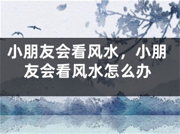小朋友会看风水，小朋友会看风水怎么办