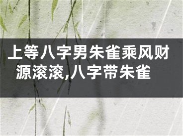 上等八字男朱雀乘风财源滚滚,八字带朱雀
