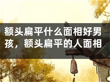 额头扁平什么面相好男孩，额头扁平的人面相