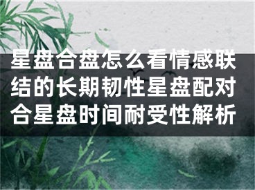 星盘合盘怎么看情感联结的长期韧性星盘配对合星盘时间耐受性解析