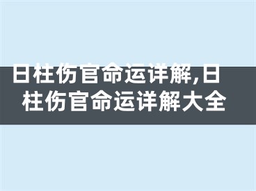 日柱伤官命运详解,日柱伤官命运详解大全