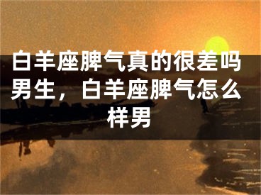 白羊座脾气真的很差吗男生，白羊座脾气怎么样男