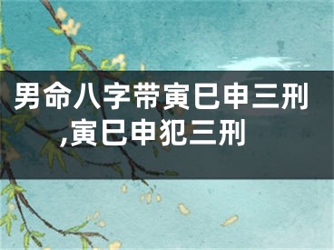 男命八字带寅巳申三刑,寅巳申犯三刑