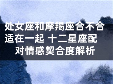 处女座和摩羯座合不合适在一起 十二星座配对情感契合度解析