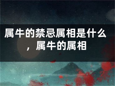 属牛的禁忌属相是什么，属牛的属相