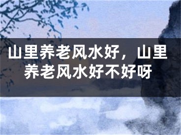 山里养老风水好，山里养老风水好不好呀