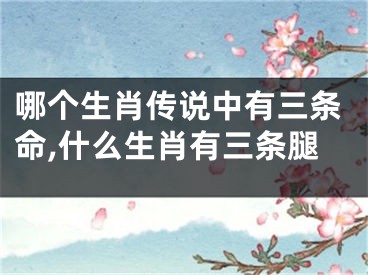 哪个生肖传说中有三条命,什么生肖有三条腿