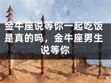 金牛座说等你一起吃饭是真的吗，金牛座男生说等你