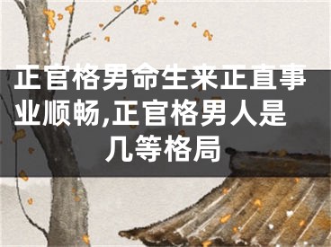 正官格男命生来正直事业顺畅,正官格男人是几等格局