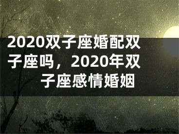 2020双子座婚配双子座吗，2020年双子座感情婚姻