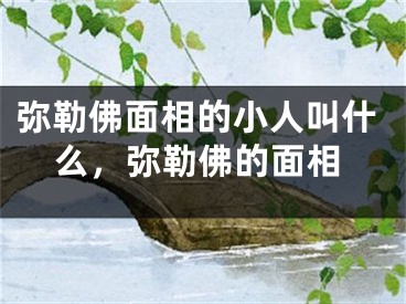 弥勒佛面相的小人叫什么，弥勒佛的面相