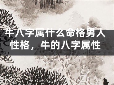 牛八字属什么命格男人性格，牛的八字属性