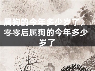 属狗的今年多少岁了，零零后属狗的今年多少岁了