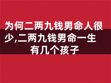 为何二两九钱男命人很少,二两九钱男命一生有几个孩子