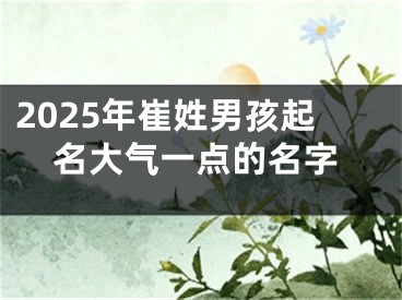 2025年崔姓男孩起名大气一点的名字
