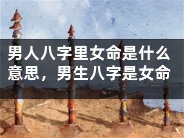 男人八字里女命是什么意思，男生八字是女命