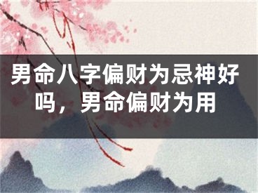 男命八字偏财为忌神好吗，男命偏财为用