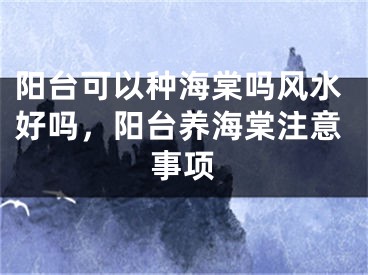阳台可以种海棠吗风水好吗，阳台养海棠注意事项