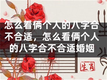 怎么看俩个人的八字合不合适，怎么看俩个人的八字合不合适婚姻
