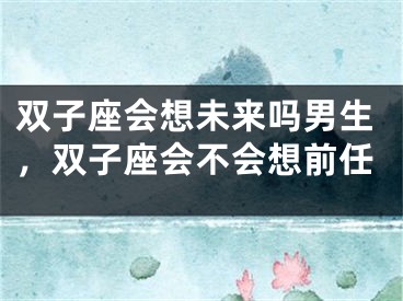 双子座会想未来吗男生，双子座会不会想前任