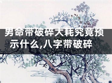男命带破碎大耗究竟预示什么,八字带破碎