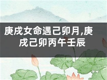 庚戌女命遇己卯月,庚戌己卯丙午壬辰