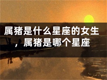 属猪是什么星座的女生，属猪是哪个星座