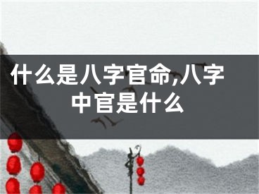 什么是八字官命,八字中官是什么