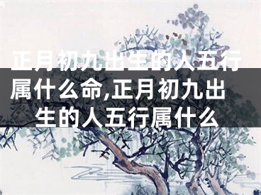 正月初九出生的人五行属什么命,正月初九出生的人五行属什么